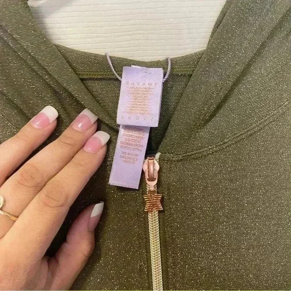 Savage x Fenty Glittery Bodysuit Sz M - Picture 7 of 8